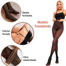 Meia Peluciada translucida 