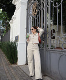 Calça Jeans Wide Leg Sarja 