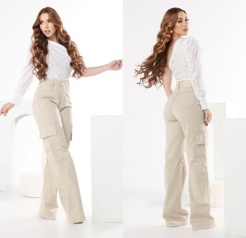 Calça Jeans Wide Leg Sarja