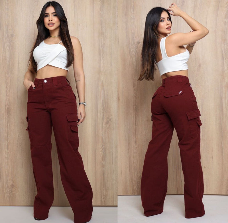 Calça Jeans Wide Leg Sarja