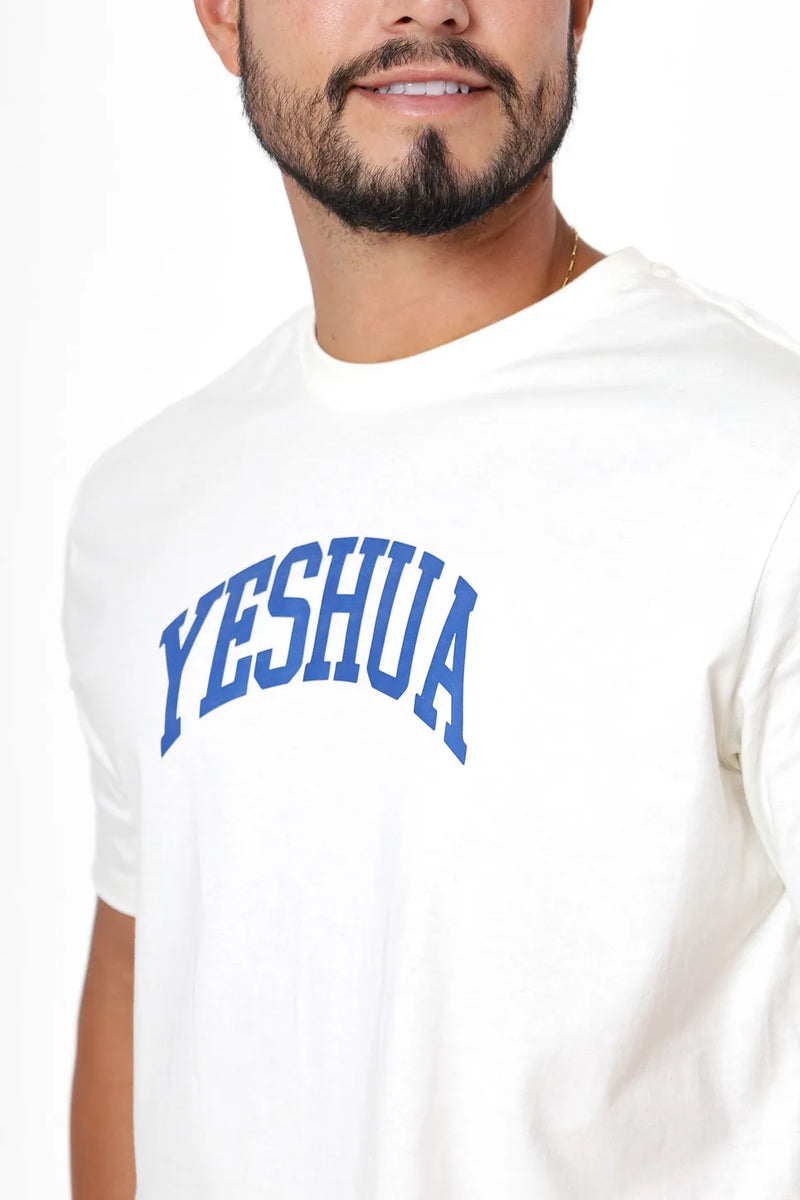 T-Shirt MASCULINA ESTAMPADA YESHUA - COR OFF