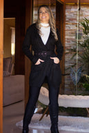 Casaco tricô feminina Manga Longa Max 