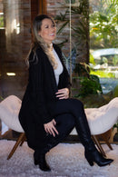 Casaco tricô feminina Manga Longa Max 