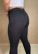 Calça Canelada 3D Com Ziper 